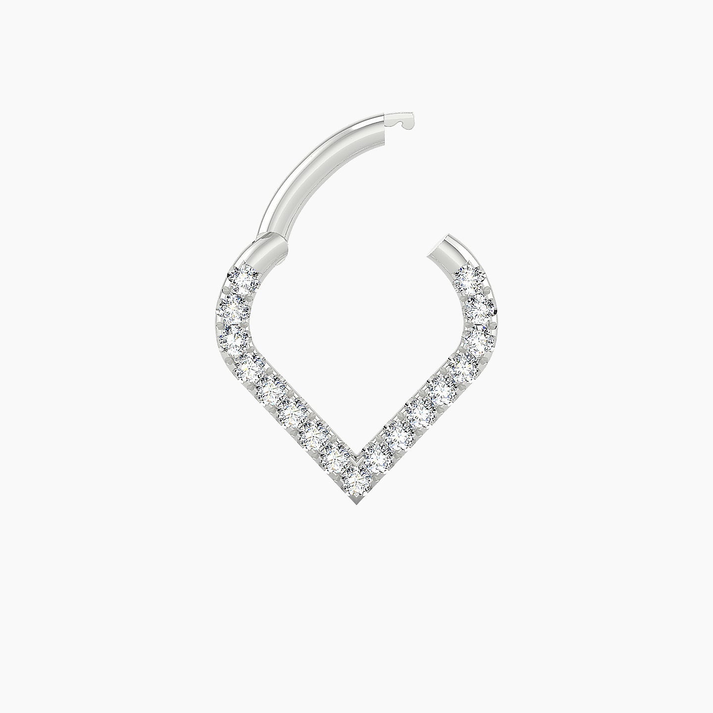 Cora | 18k White Gold 6.5 mm Diamond Daith Piercing