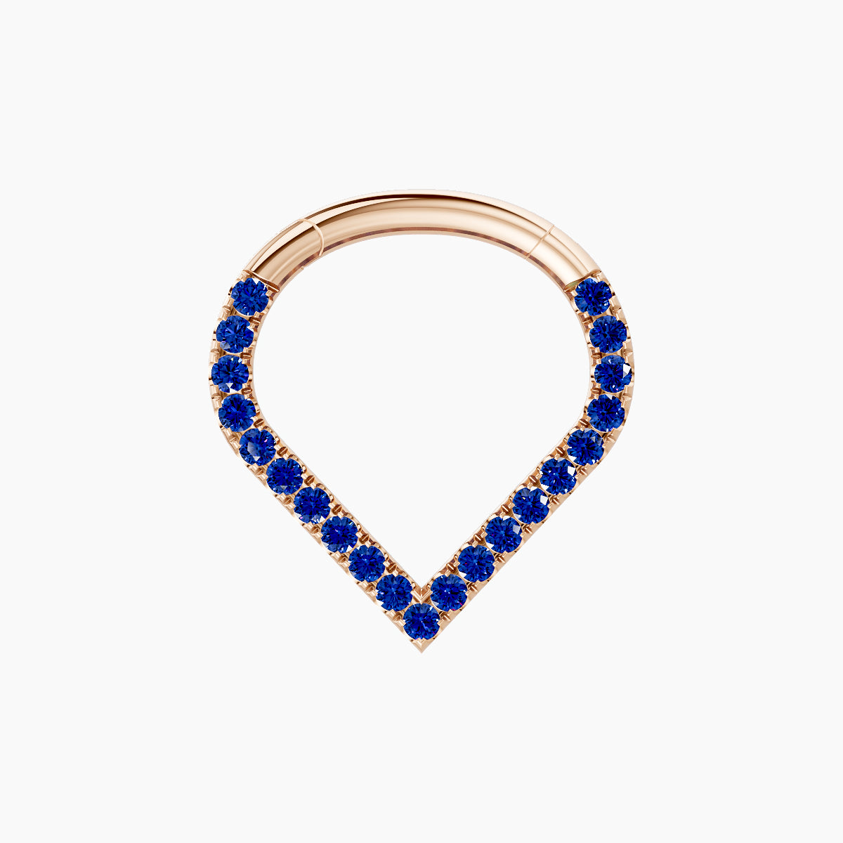Cora | 18k Rose Gold 8 mm Sapphire Daith Piercing