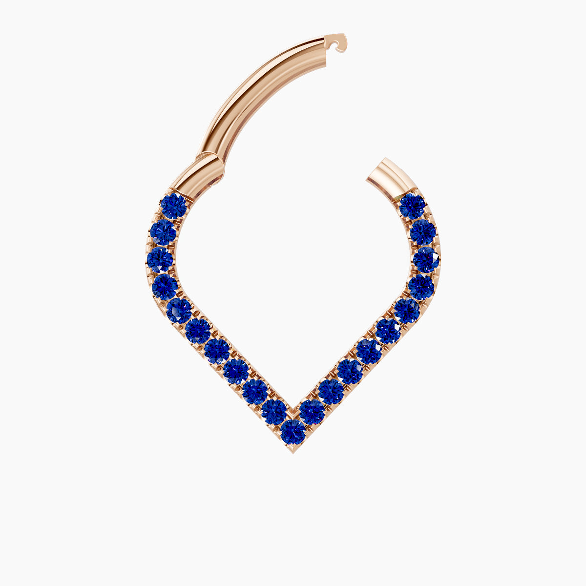Cora | 18k Rose Gold 8 mm Sapphire Daith Piercing