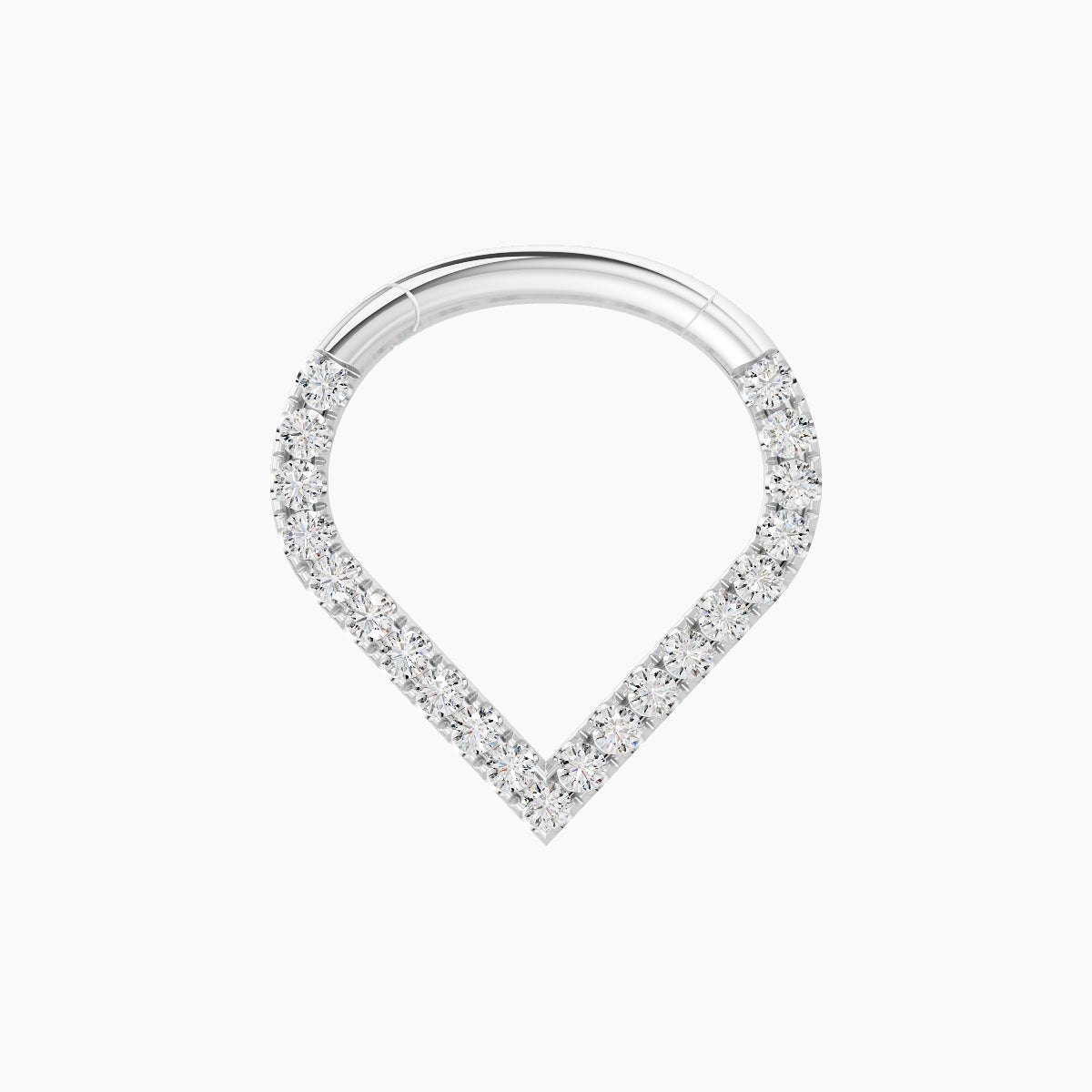 Cora | 18k White Gold 8 mm Diamond Daith Piercing