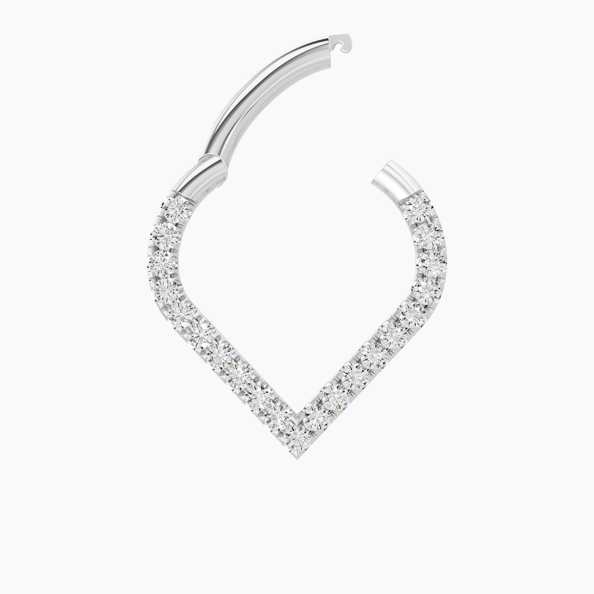 Cora | 18k White Gold 8 mm Diamond Daith Piercing