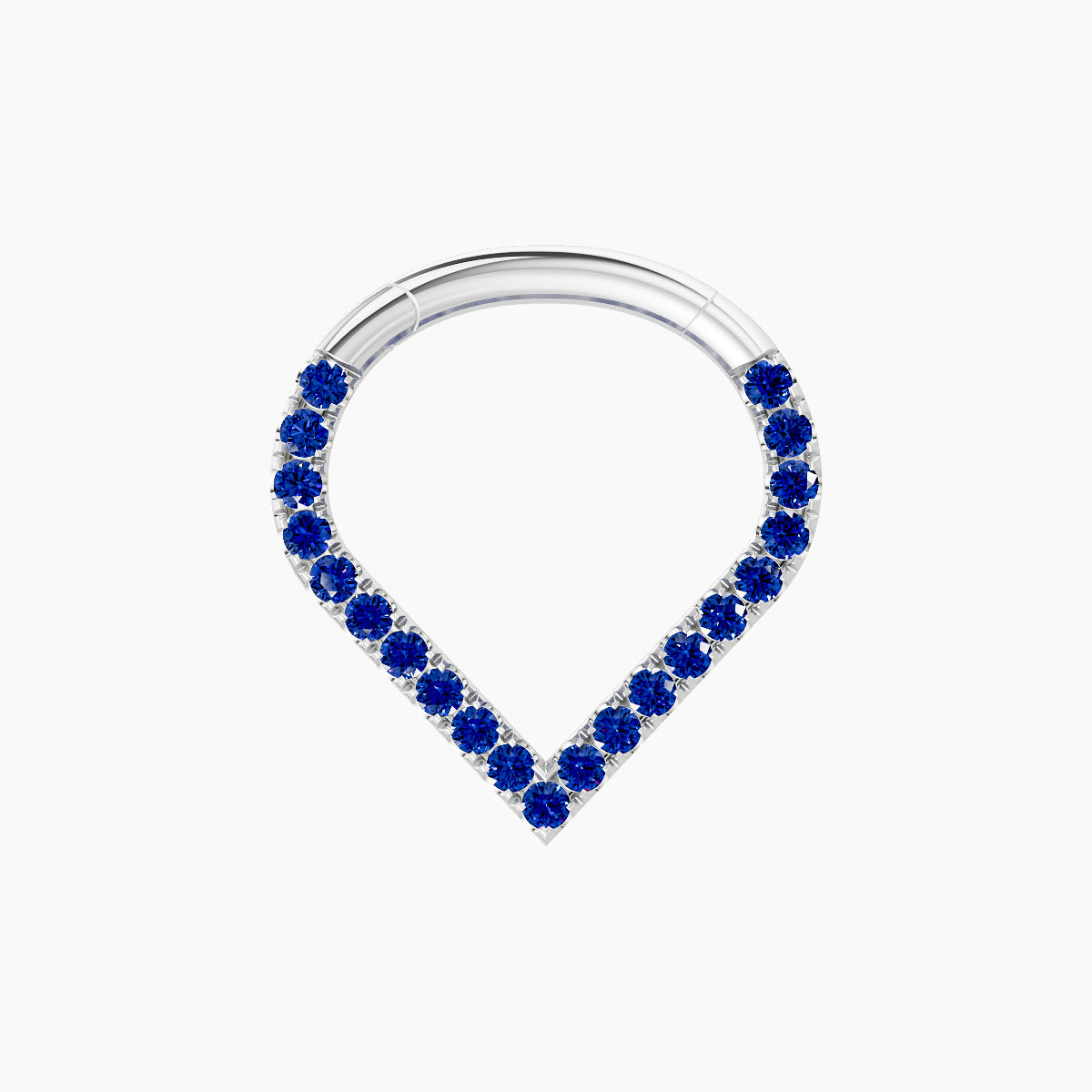 Cora | 18k White Gold 8 mm Sapphire Daith Piercing