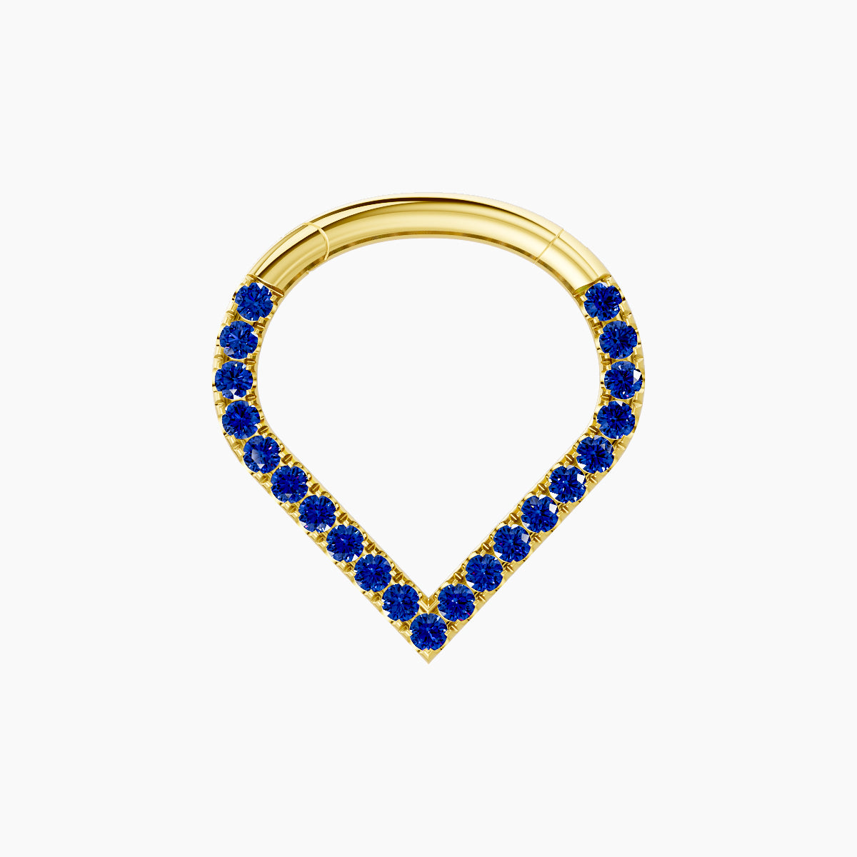 Cora | 18k Yellow Gold 8 mm Sapphire Daith Piercing