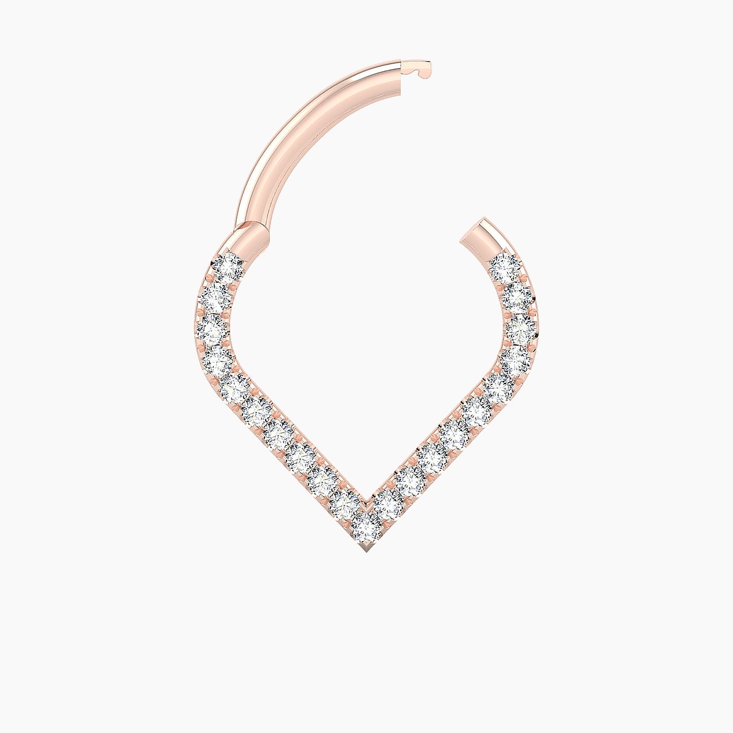 Cora | 18k Rose Gold 8 mm Diamond Septum Piercing