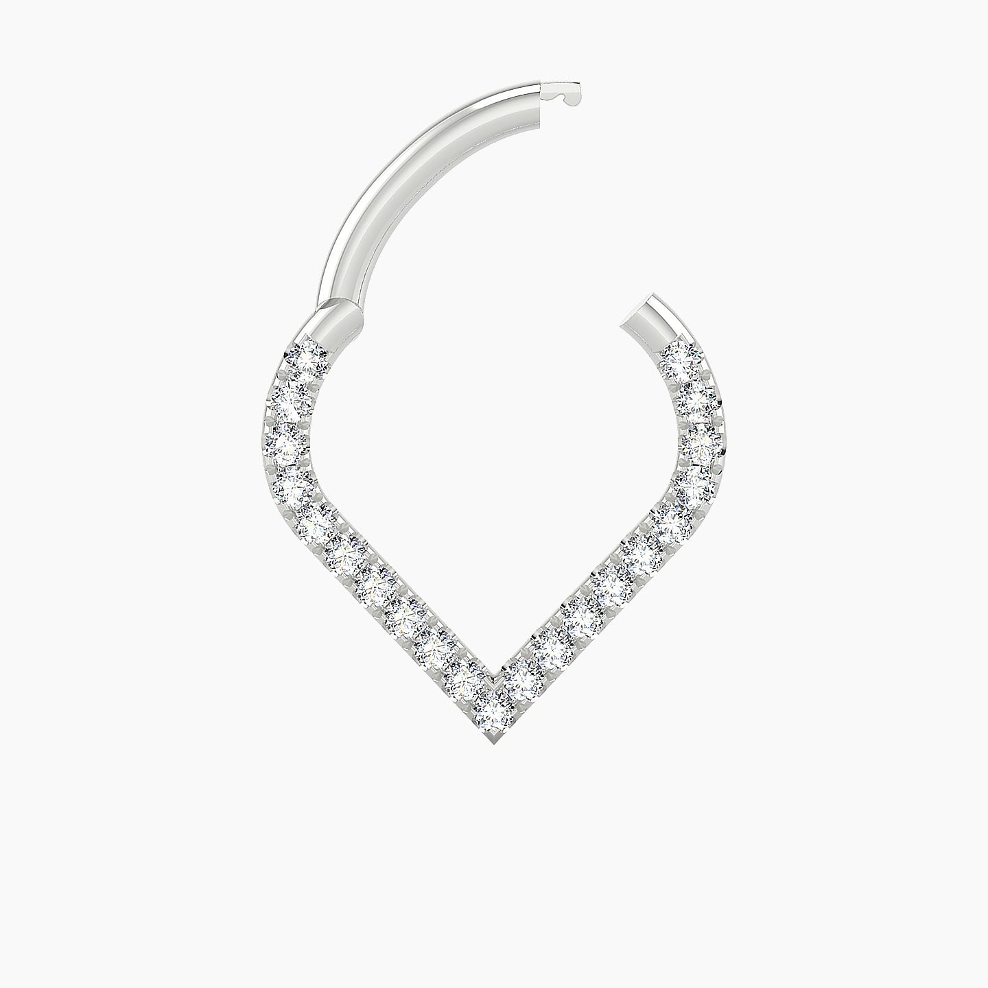 Cora | 18k White Gold 8 mm Diamond Septum Piercing