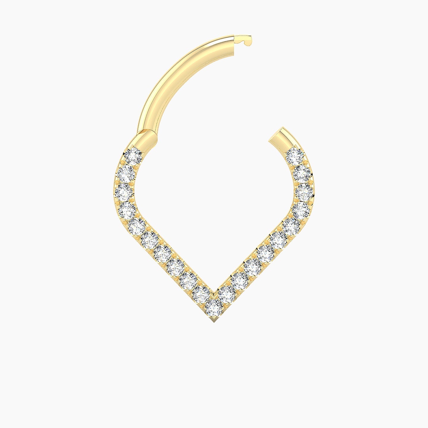 Cora | 18k Yellow Gold 8 mm Diamond Septum Piercing