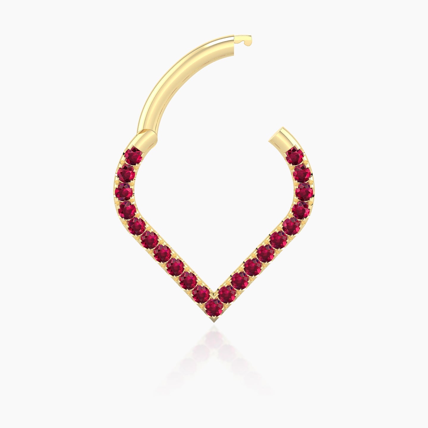 Cora | 18k Yellow Gold 8 mm Ruby Septum Piercing