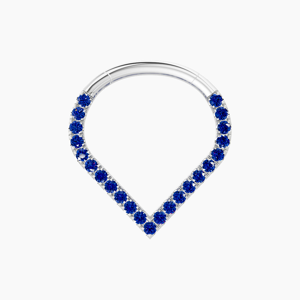 Cora | 18k White Gold 9.5 mm Sapphire Daith Piercing