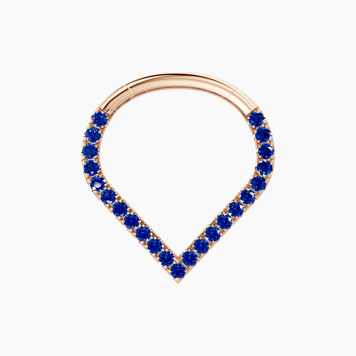 Cora | 18k Rose Gold 9.5 mm Sapphire Septum Piercing