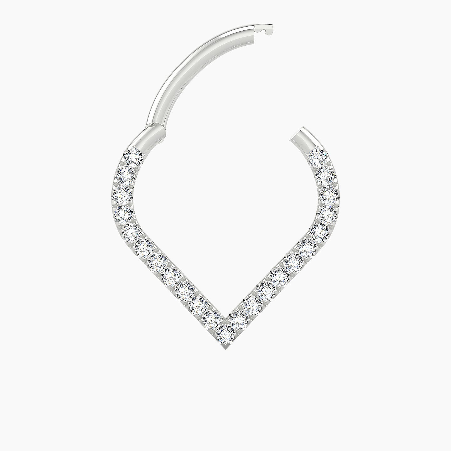 Cora | 18k White Gold 9.5 mm Diamond Septum Piercing