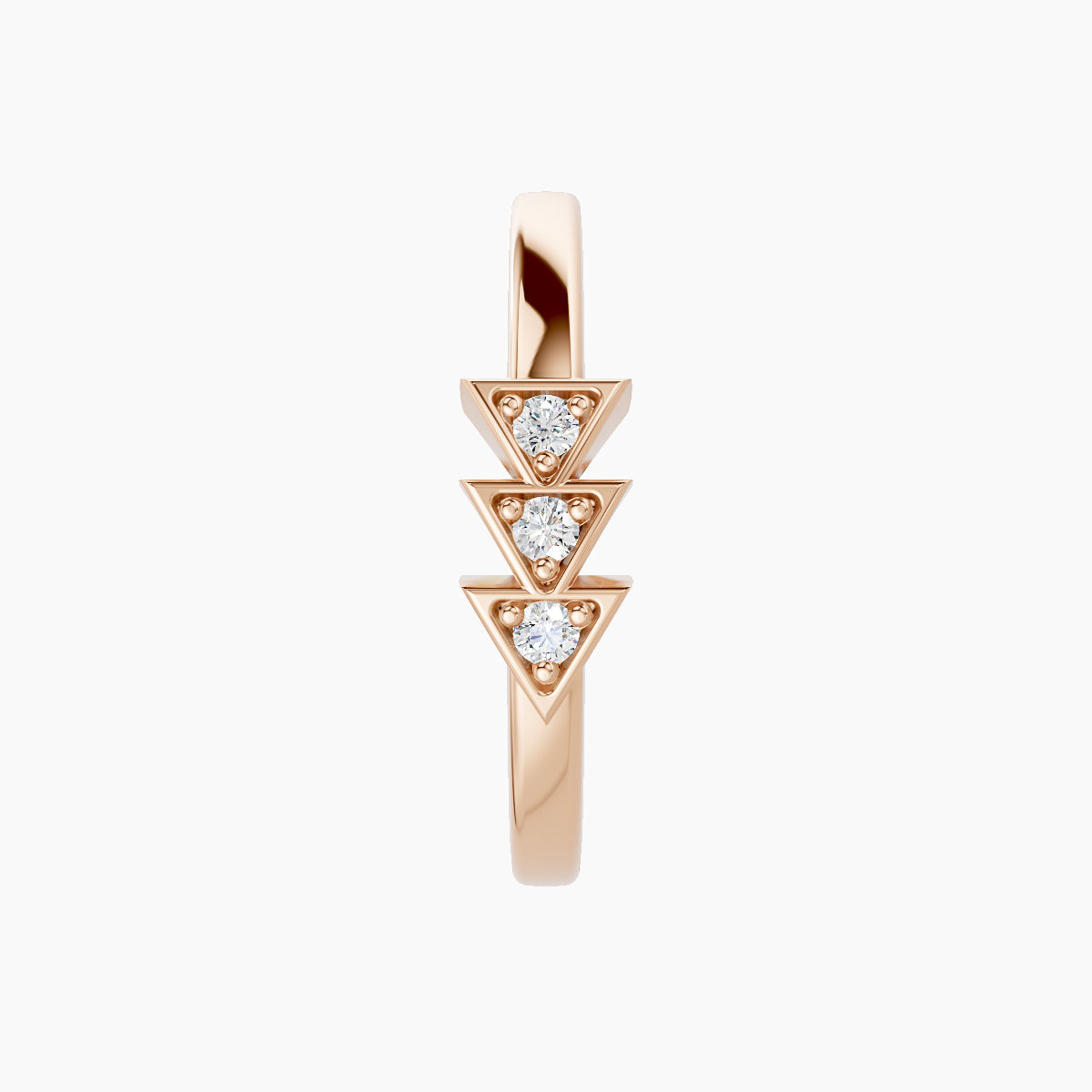 Cybele | 18k Rose Gold 11 mm Diamond Hoop Piercing