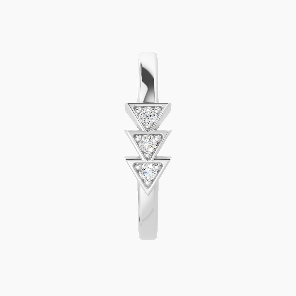 Cybele | 18k White Gold 11 mm Diamond Hoop Piercing