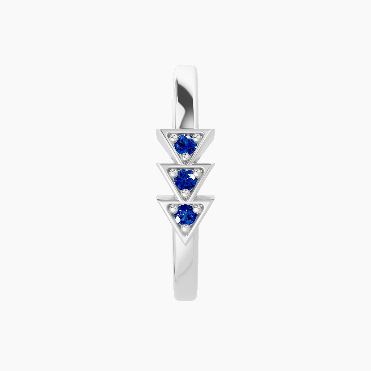 Cybele | 18k White Gold 11 mm Sapphire Hoop Piercing