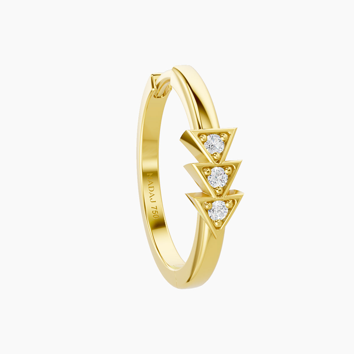 Cybele | 18k Yellow Gold 11 mm Diamond Hoop Piercing