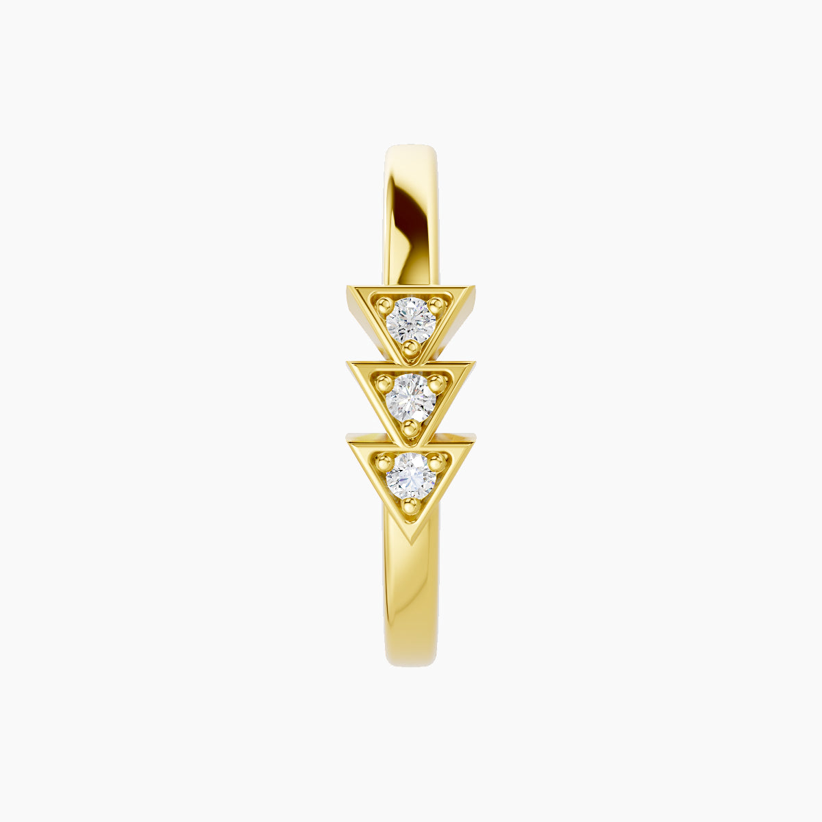 Cybele | 18k Yellow Gold 11 mm Diamond Hoop Piercing