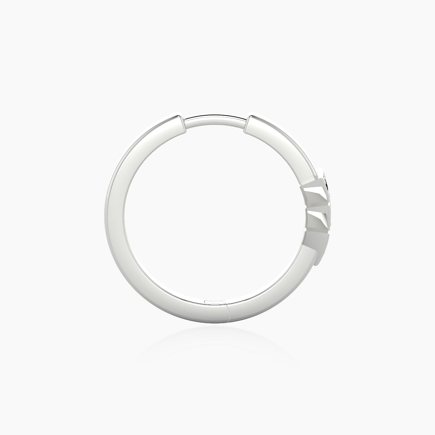 Cybele | 18k White Gold 11 mm Emerald Hoop Piercing