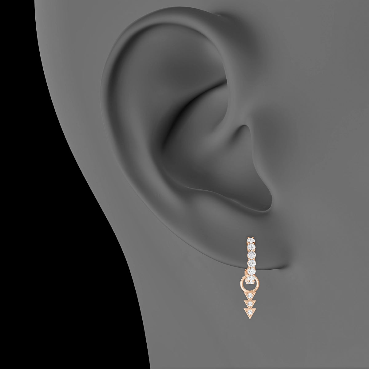 Cybele | 18k Rose Gold 6 mm Diamond Charm