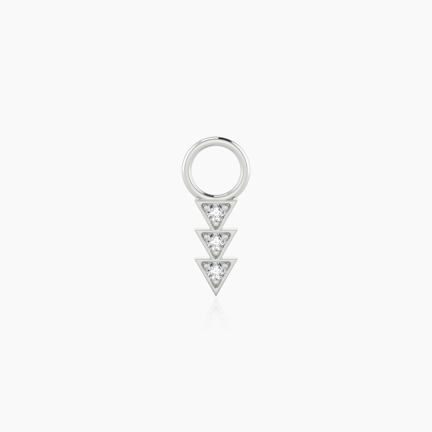 Cybele | 18k White Gold 6 mm Diamond Charm