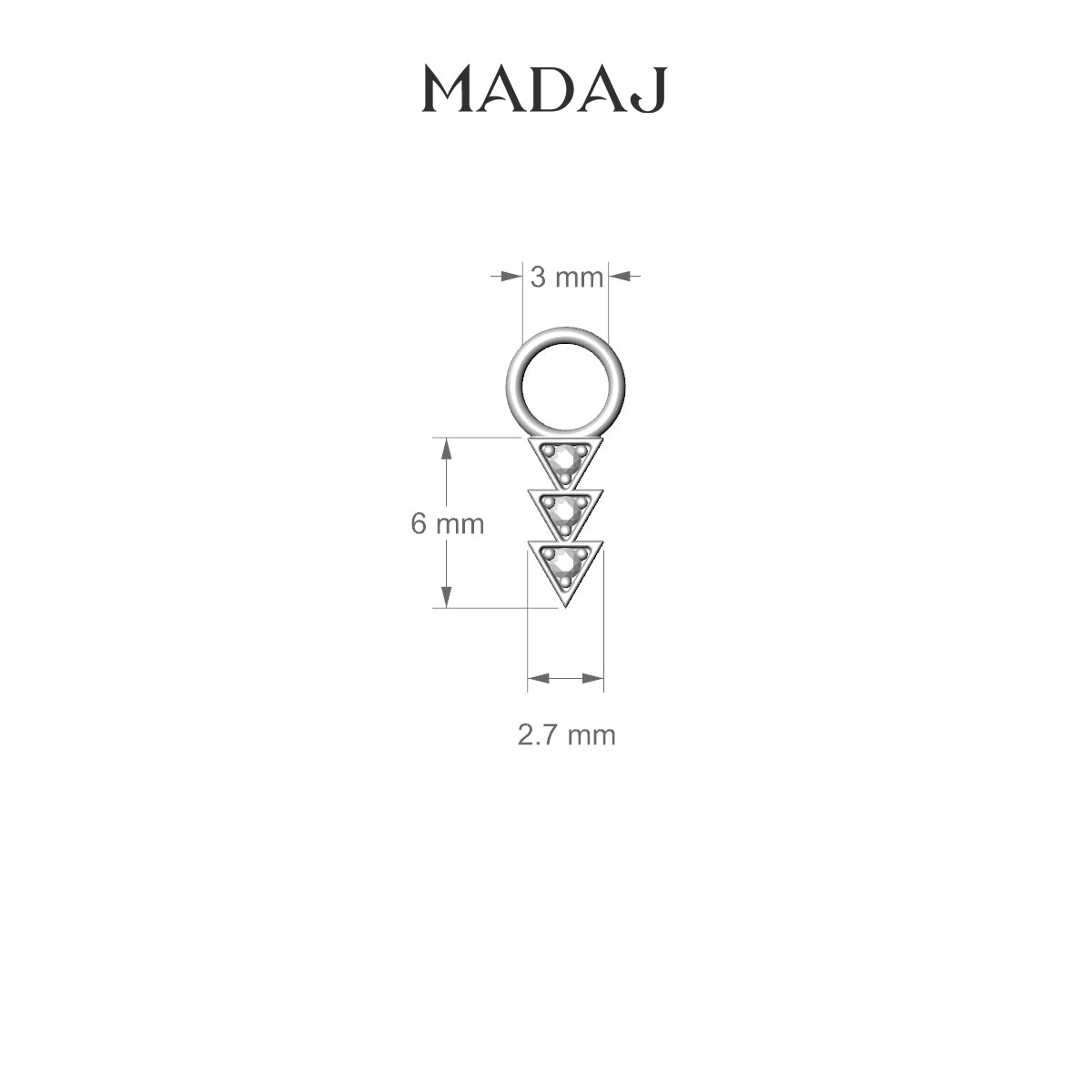 Cybele | 18k Rose Gold 6 mm Diamond Charm