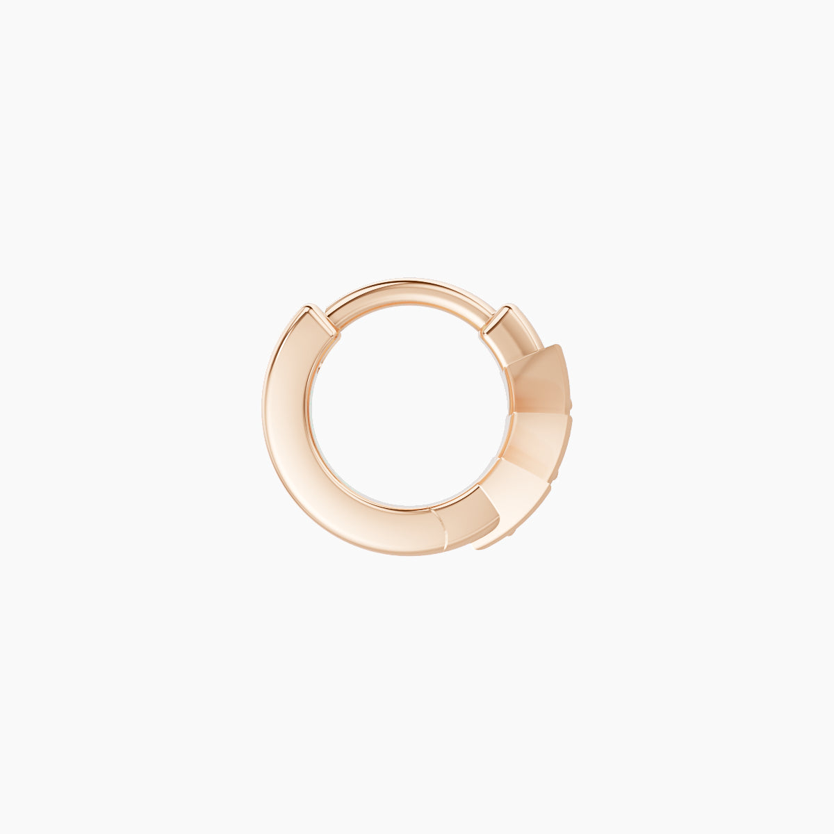 Cybele | 18k Rose Gold 5 mm Emerald Hoop Piercing