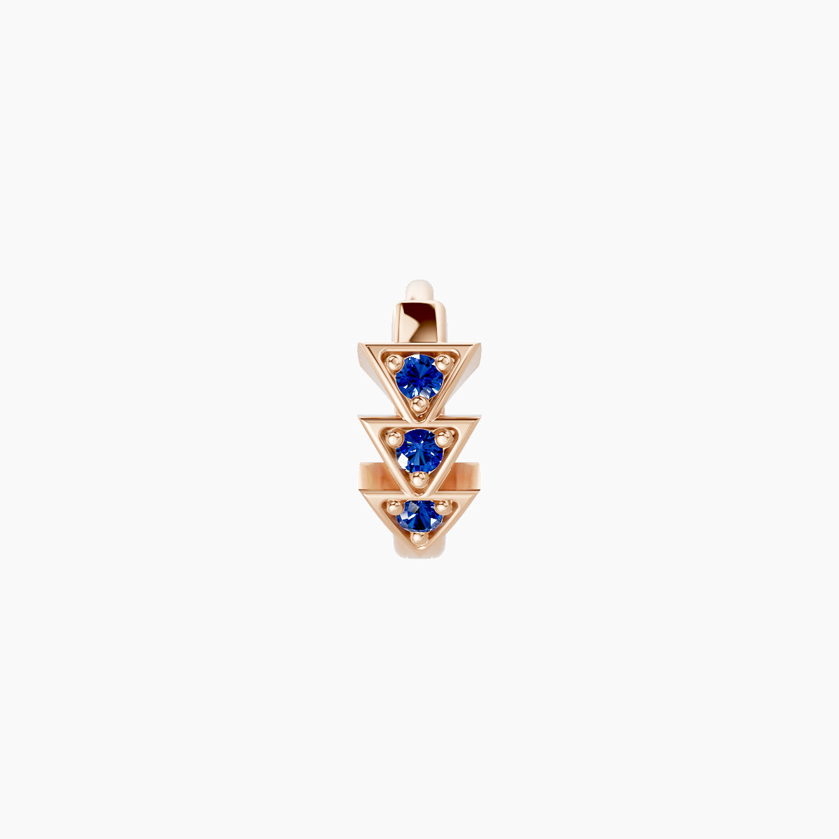 Cybele | 18k Rose Gold 5 mm Sapphire Hoop Piercing