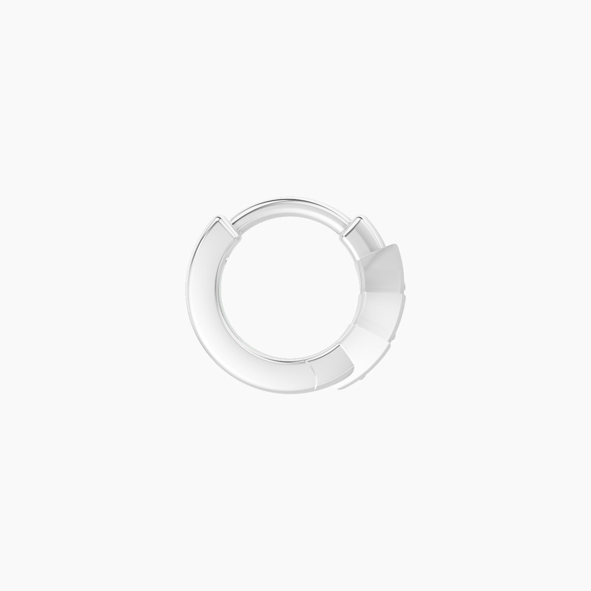 Cybele | 18k White Gold 5 mm Diamond Hoop Piercing