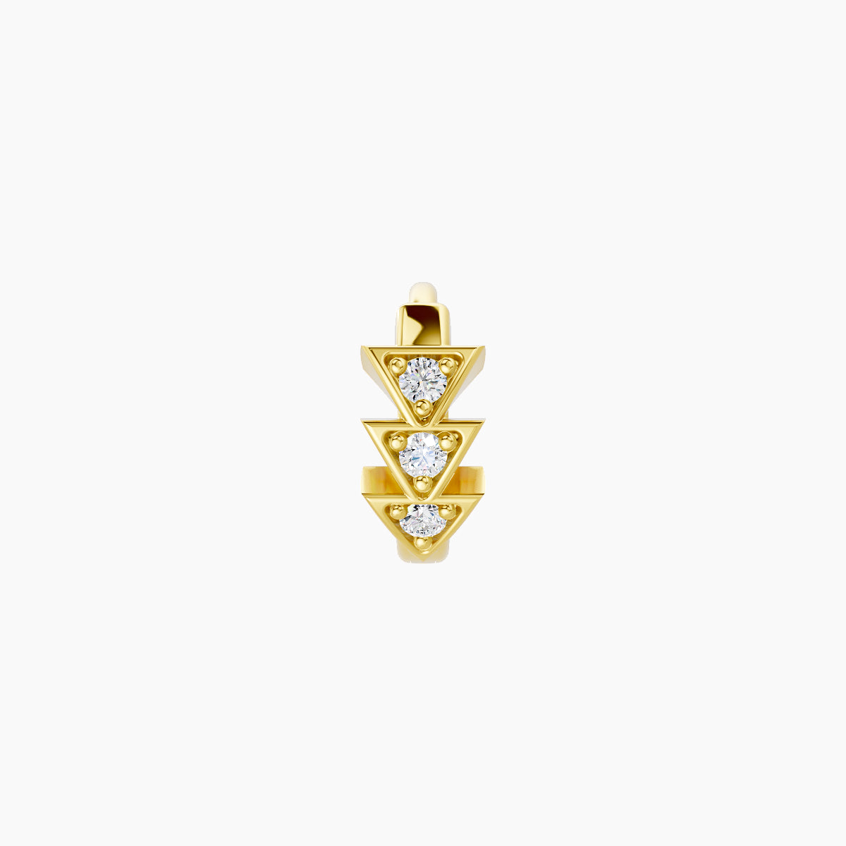 Cybele | 18k Yellow Gold 5 mm Diamond Hoop Piercing