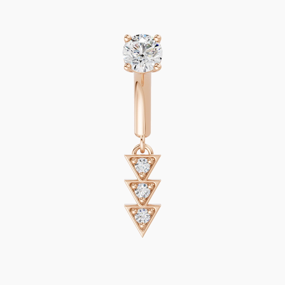Cybele | 18k Rose Gold 6 mm Diamond Rook Piercing