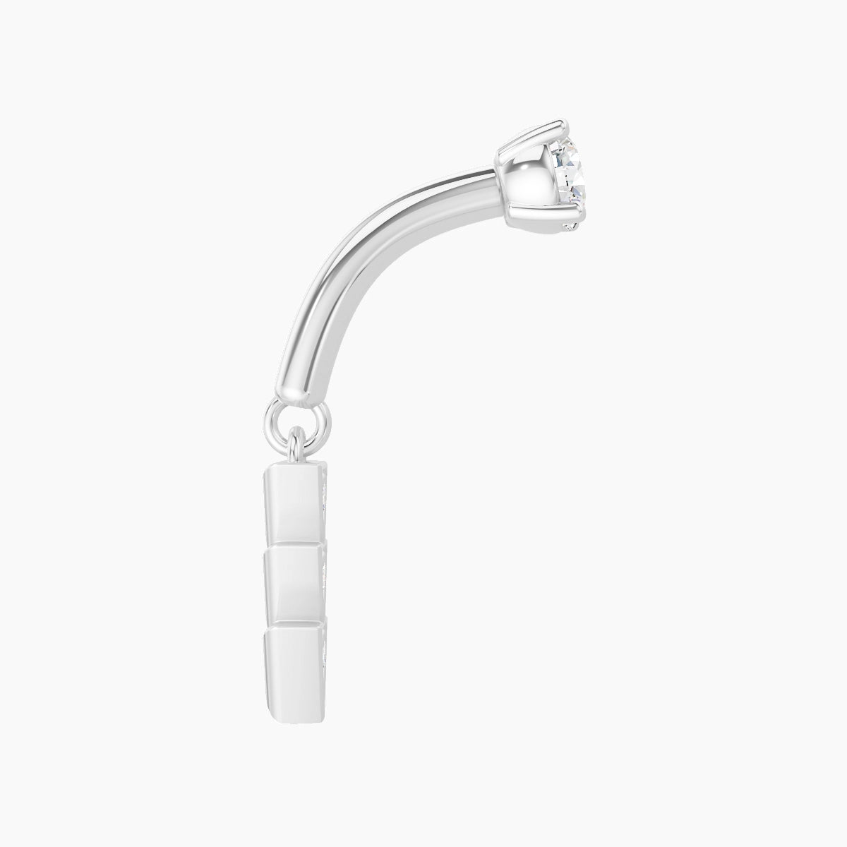 Cybele | 18k White Gold 6 mm Diamond Rook Piercing