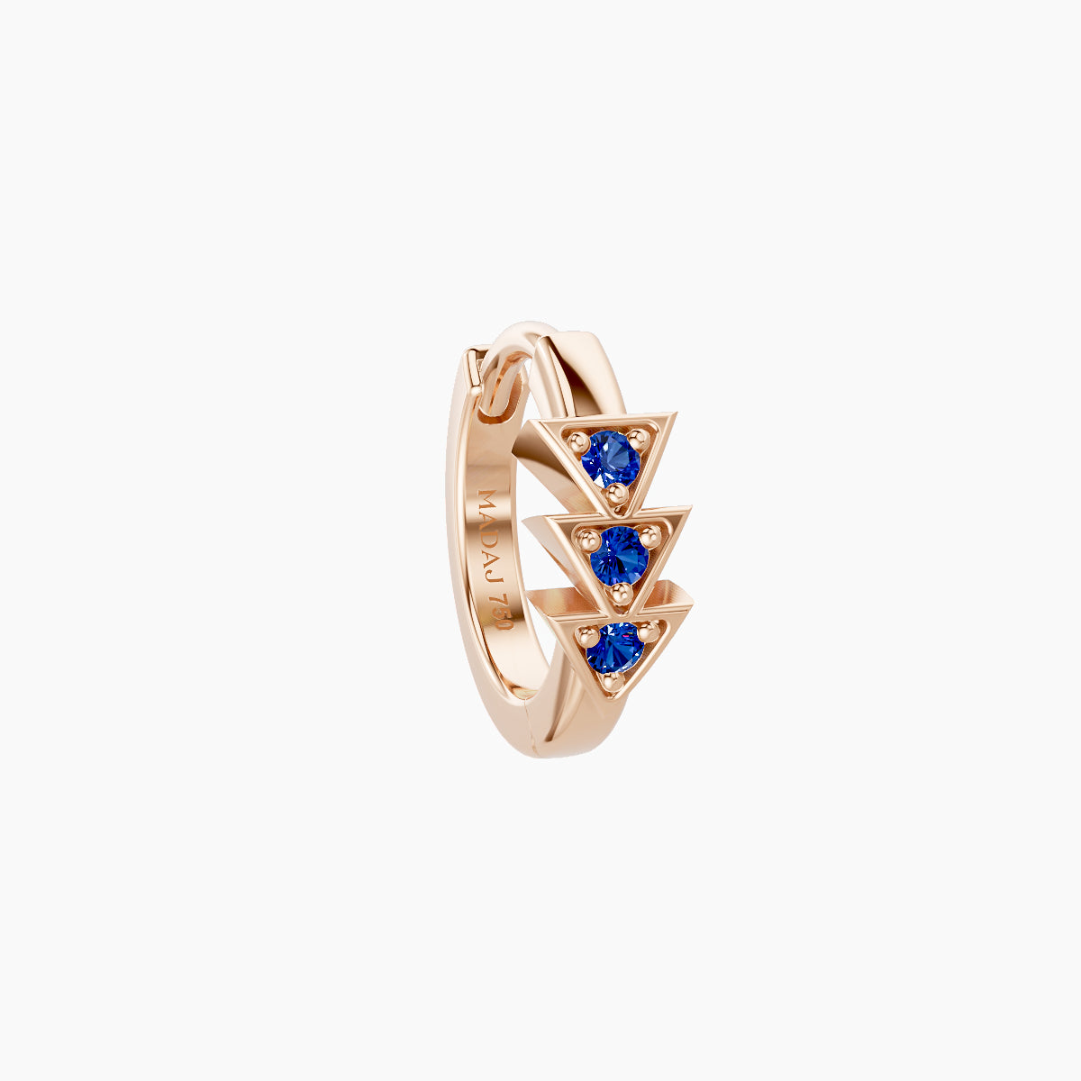 Cybele | 18k Rose Gold 6.5 mm Sapphire Hoop Piercing