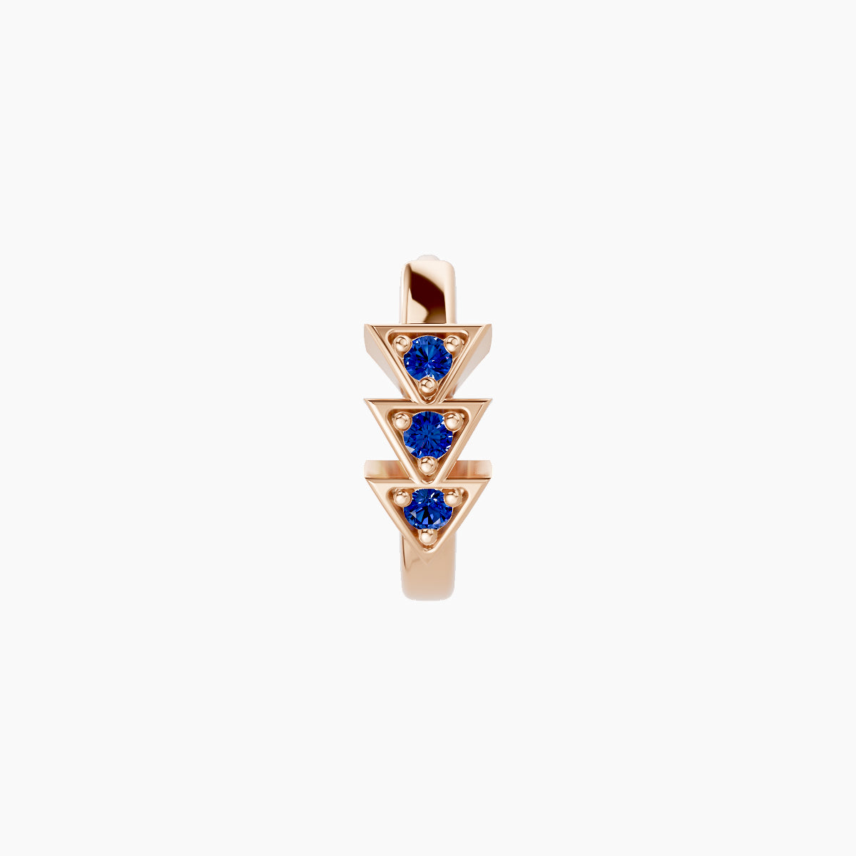 Cybele | 18k Rose Gold 6.5 mm Sapphire Hoop Piercing