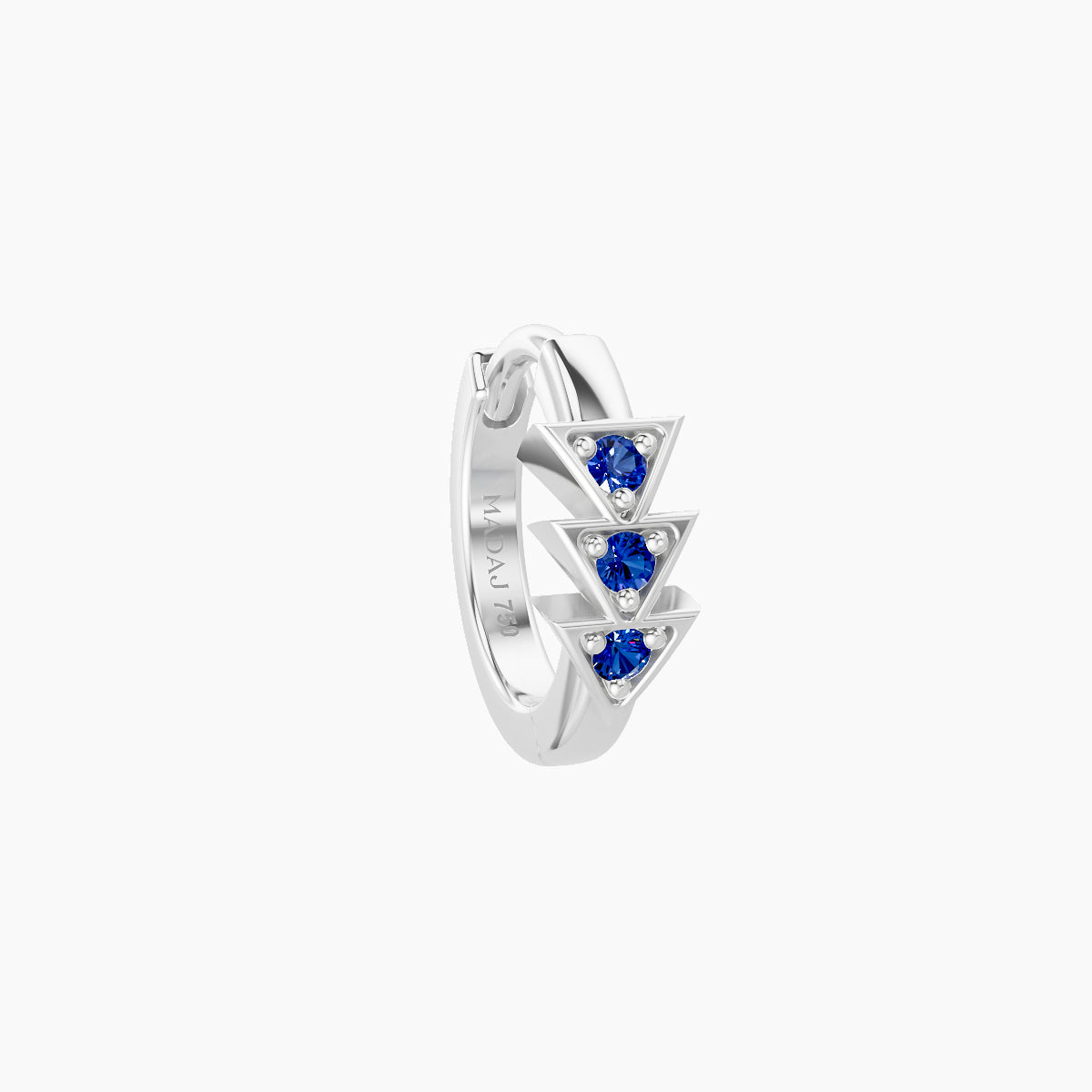 Cybele | 18k White Gold 6.5 mm Sapphire Hoop Piercing