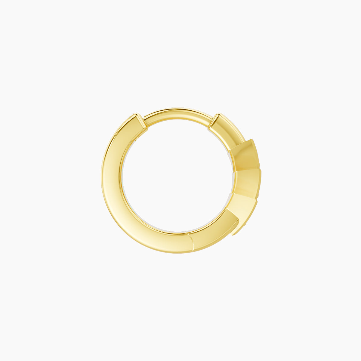 Cybele | 18k Yellow Gold 6.5 mm Black Diamond Hoop Piercing