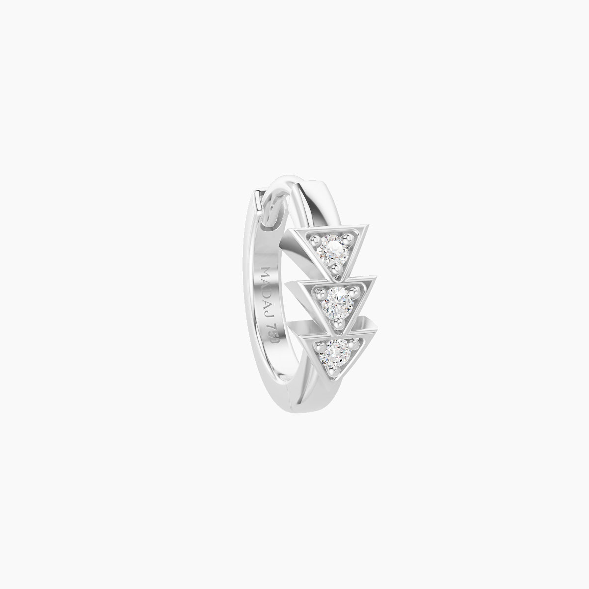 Cybele | 18k White Gold 6.5 mm Diamond Nose Ring Piercing
