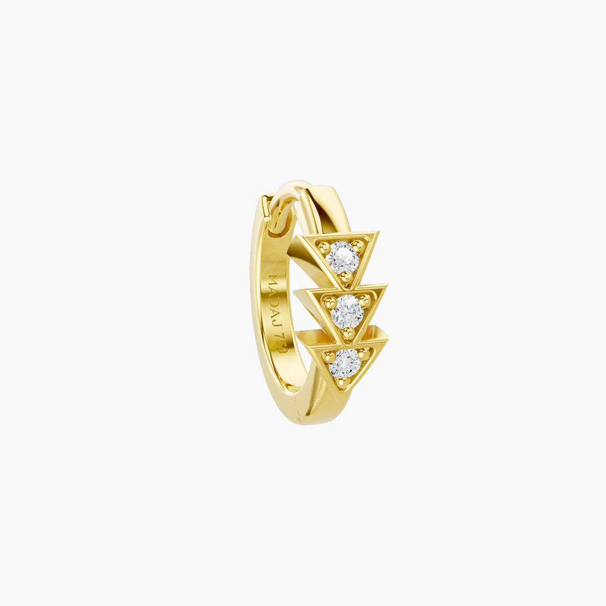 Cybele | 18k Yellow Gold 6.5 mm Diamond Nose Ring Piercing