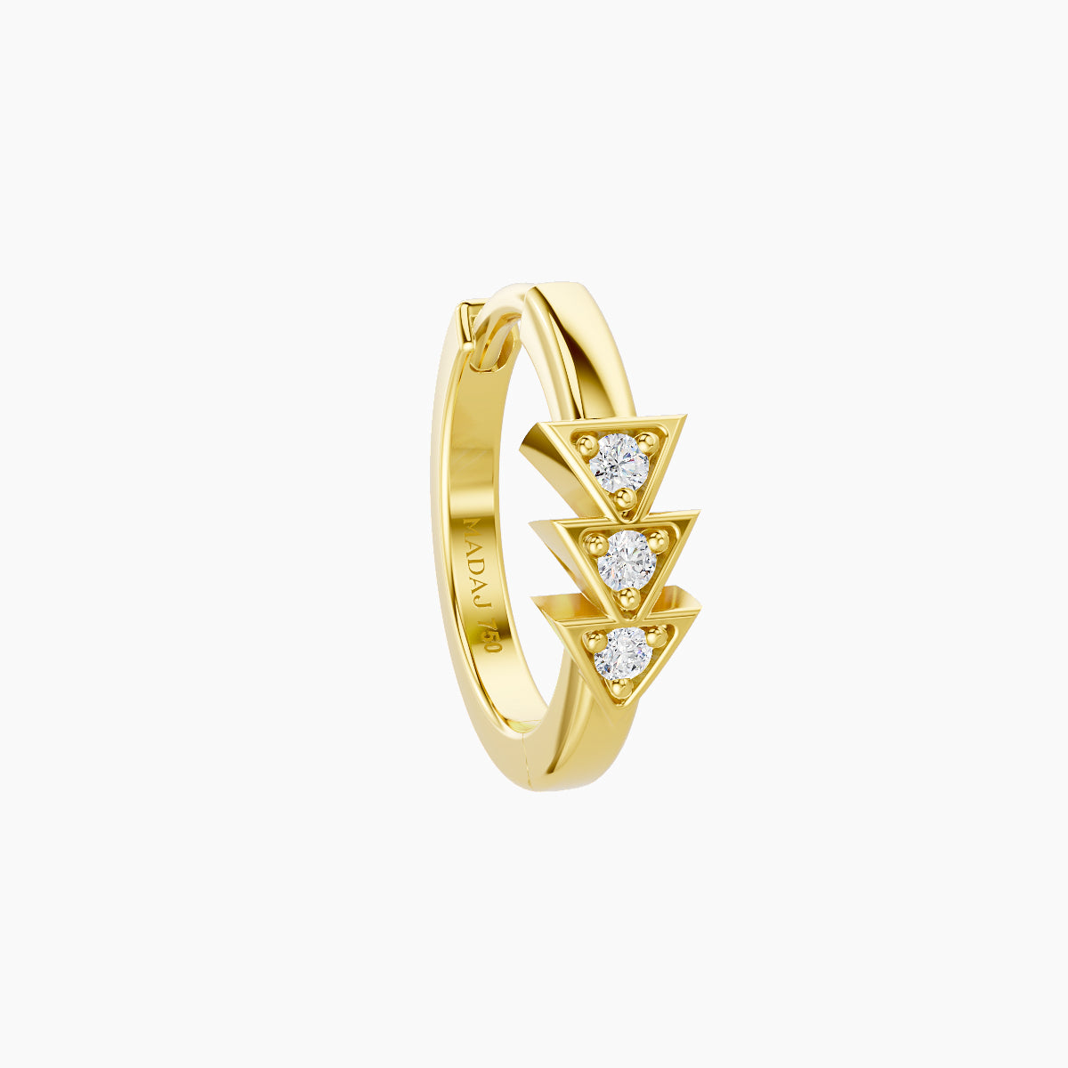 Cybele | 18k Yellow Gold 8 mm Diamond Hoop Piercing