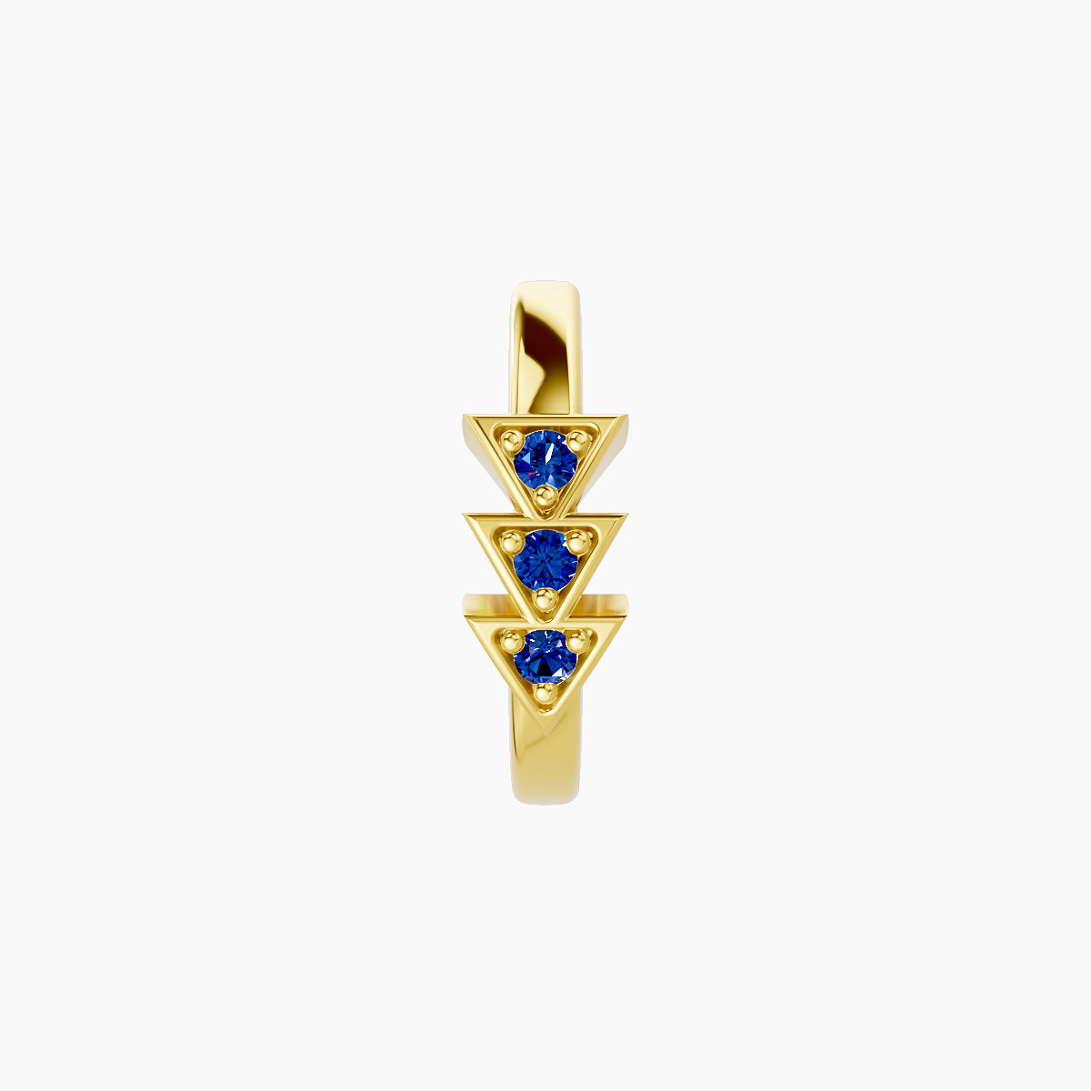 Cybele | 18k Yellow Gold 8 mm Sapphire Hoop Piercing
