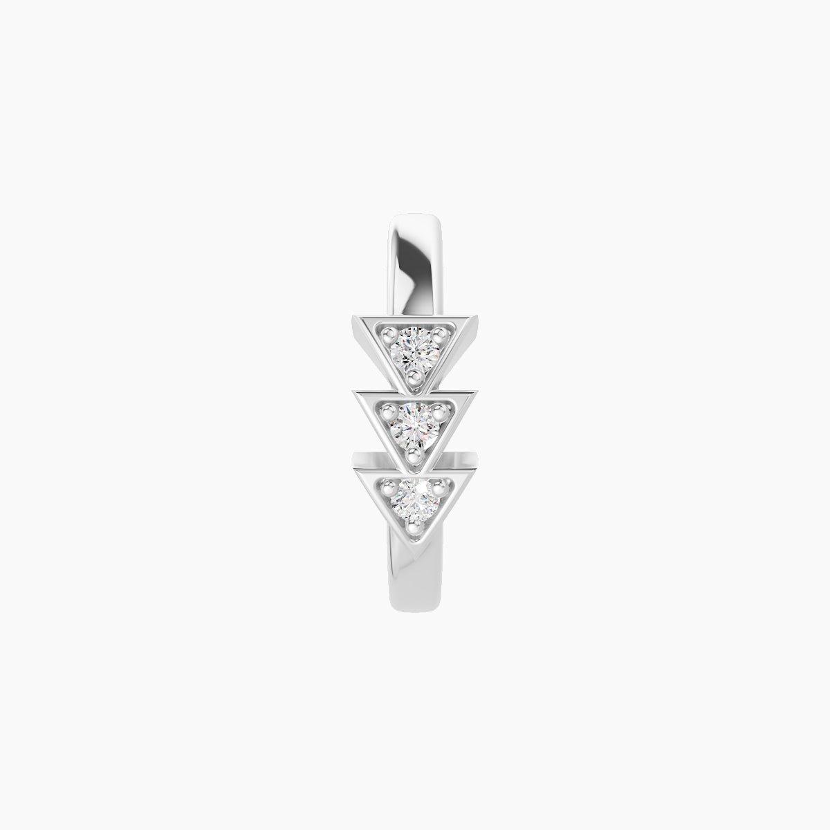 Cybele | 18k White Gold 8 mm Diamond Nose Ring Piercing