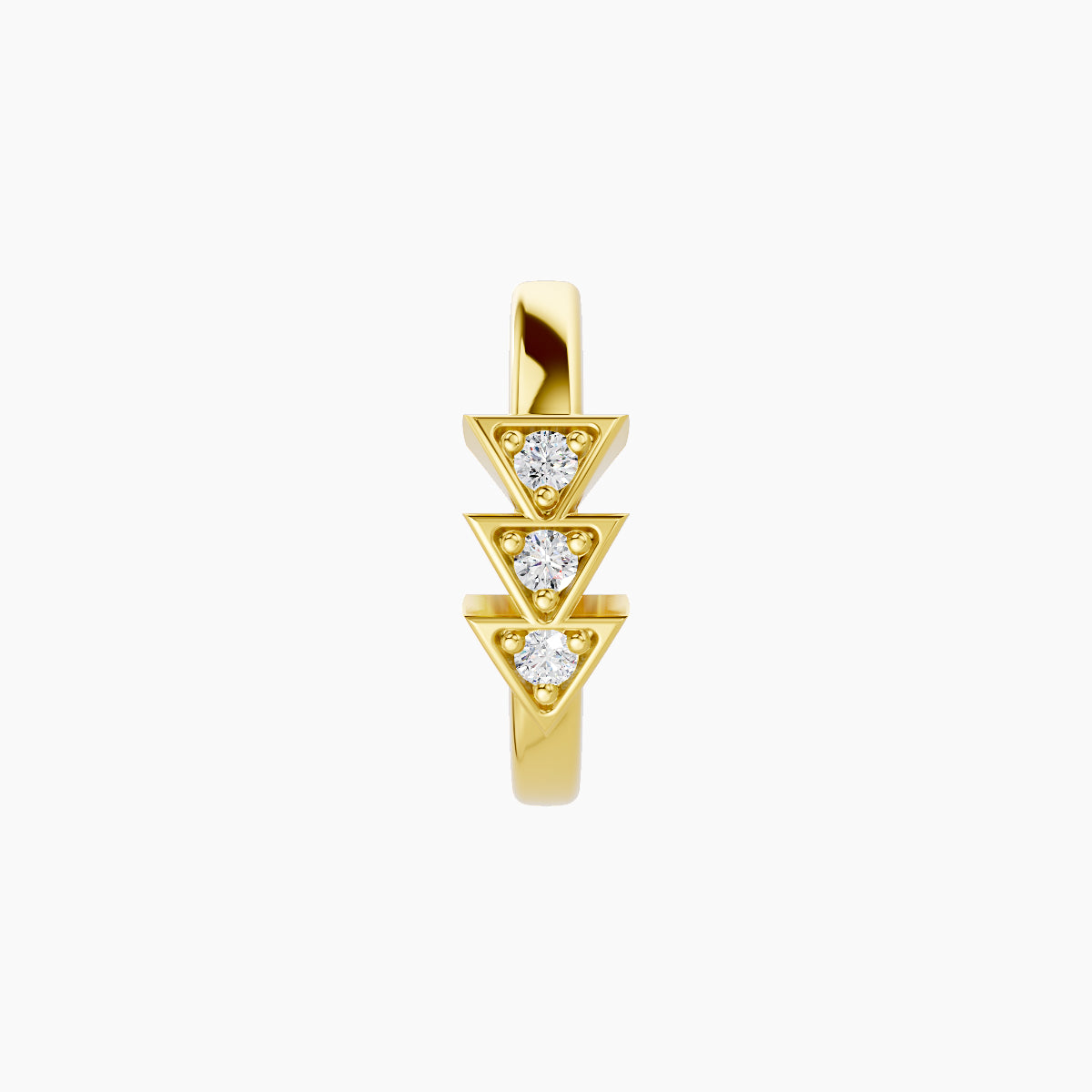 Cybele | 18k Yellow Gold 8 mm Diamond Nose Ring Piercing