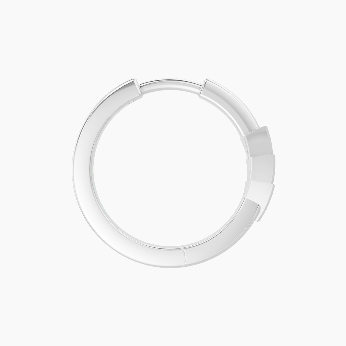 Cybele | 18k White Gold 9.5 mm Diamond Hoop Piercing