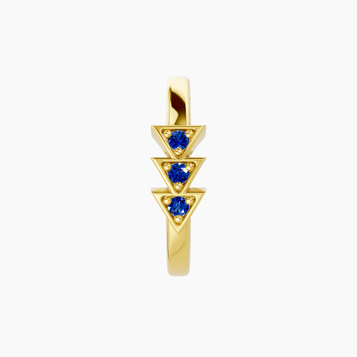 Cybele | 18k Yellow Gold 9.5 mm Sapphire Hoop Piercing