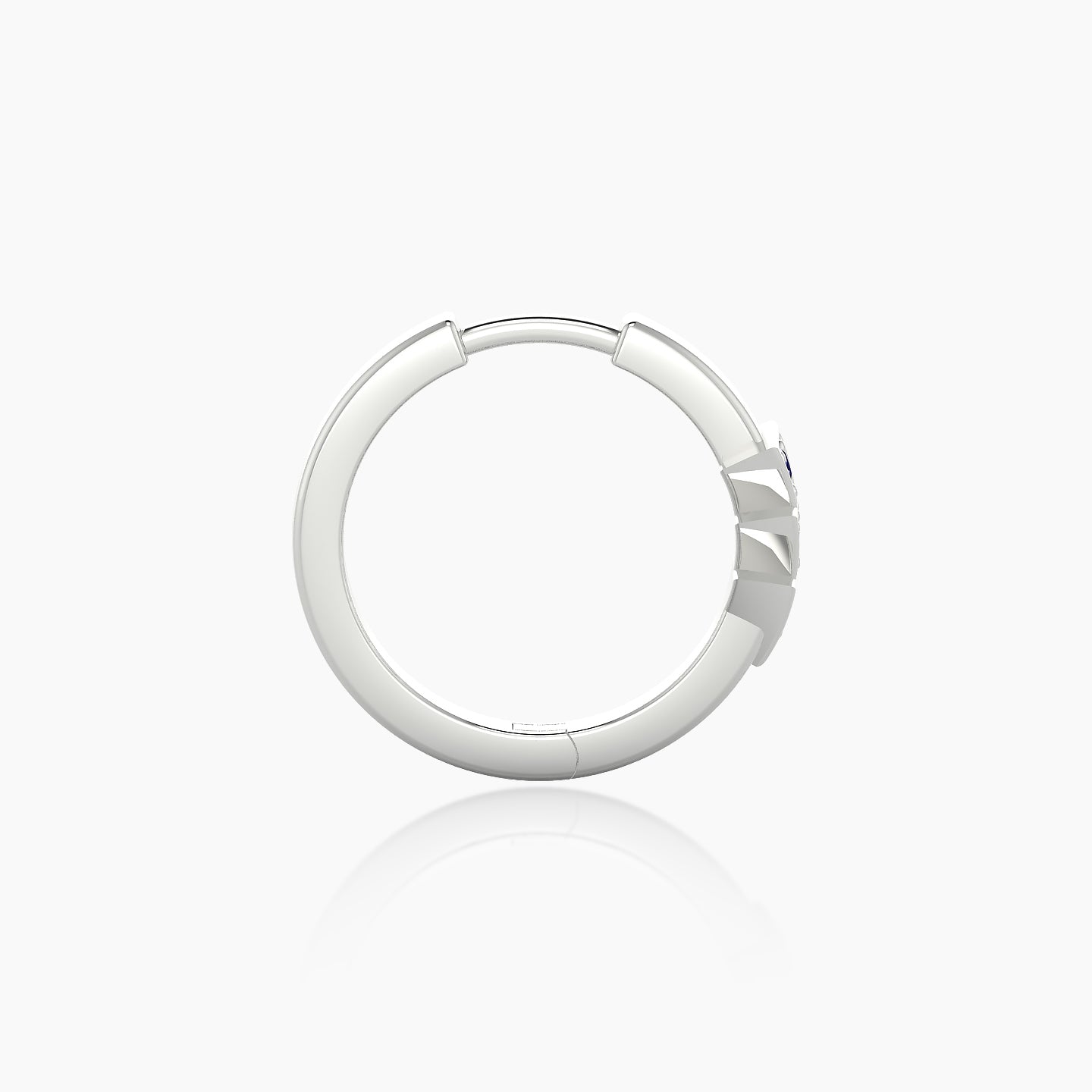 Cybele | 18k White Gold 9.5 mm Sapphire Hoop Piercing