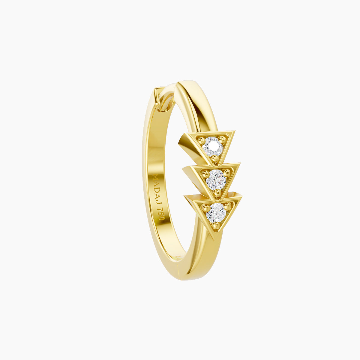 Cybele | 18k Yellow Gold 9.5 mm Diamond Nose Ring Piercing