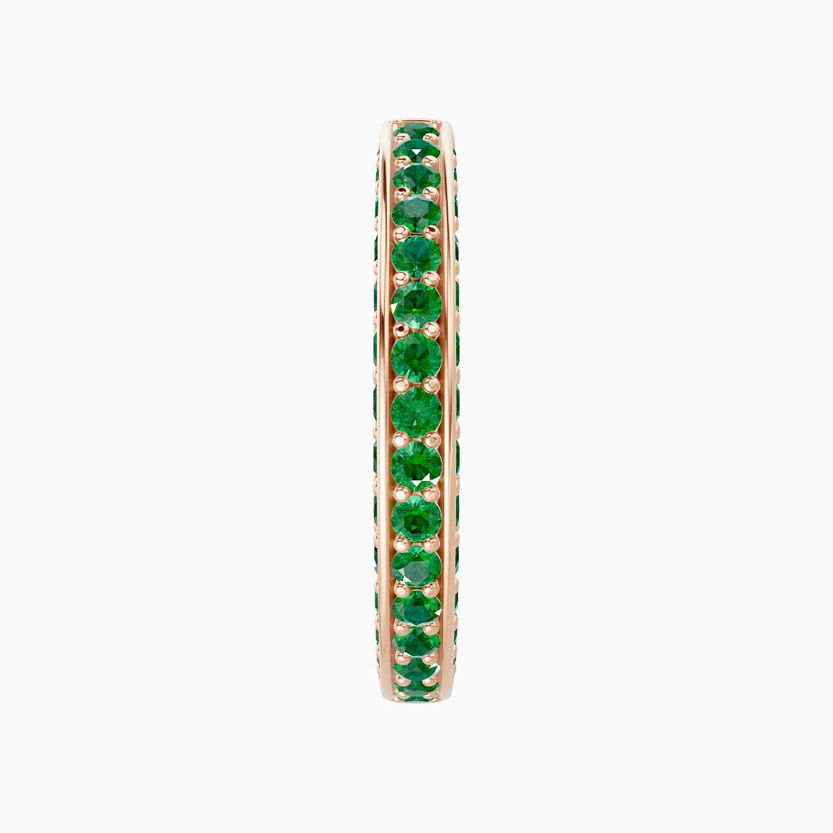 Damia | 18k Rose Gold 11 mm Emerald Hoop Piercing