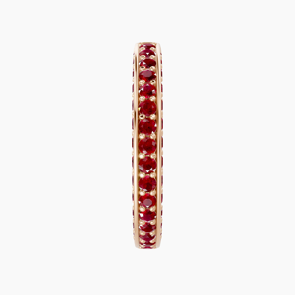 Damia | 18k Rose Gold 11 mm Ruby Hoop Piercing