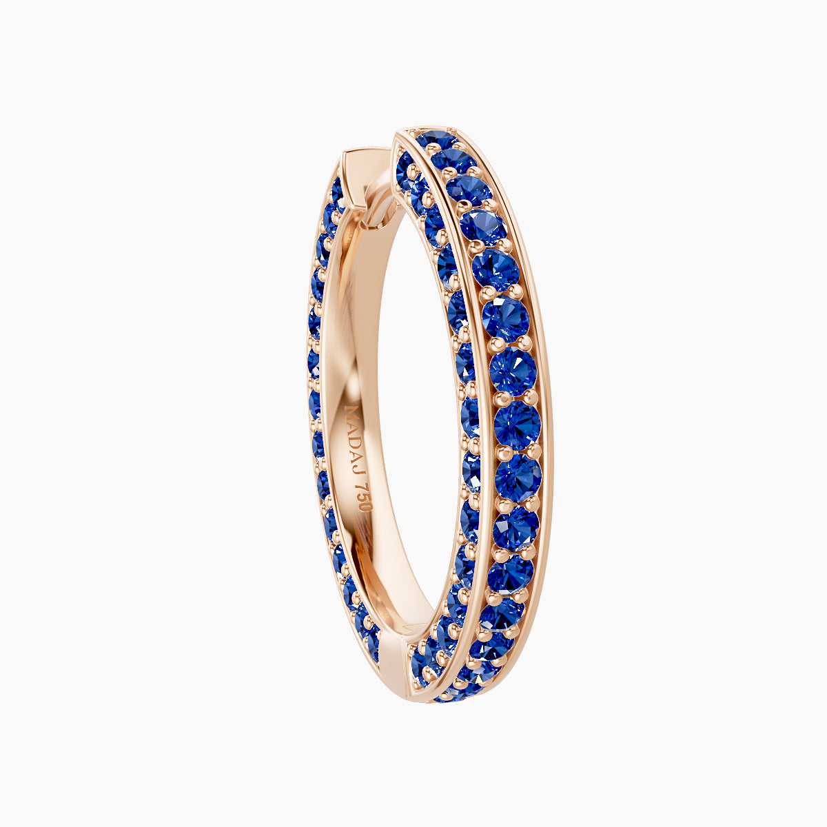 Damia | 18k Rose Gold 11 mm Sapphire Hoop Piercing
