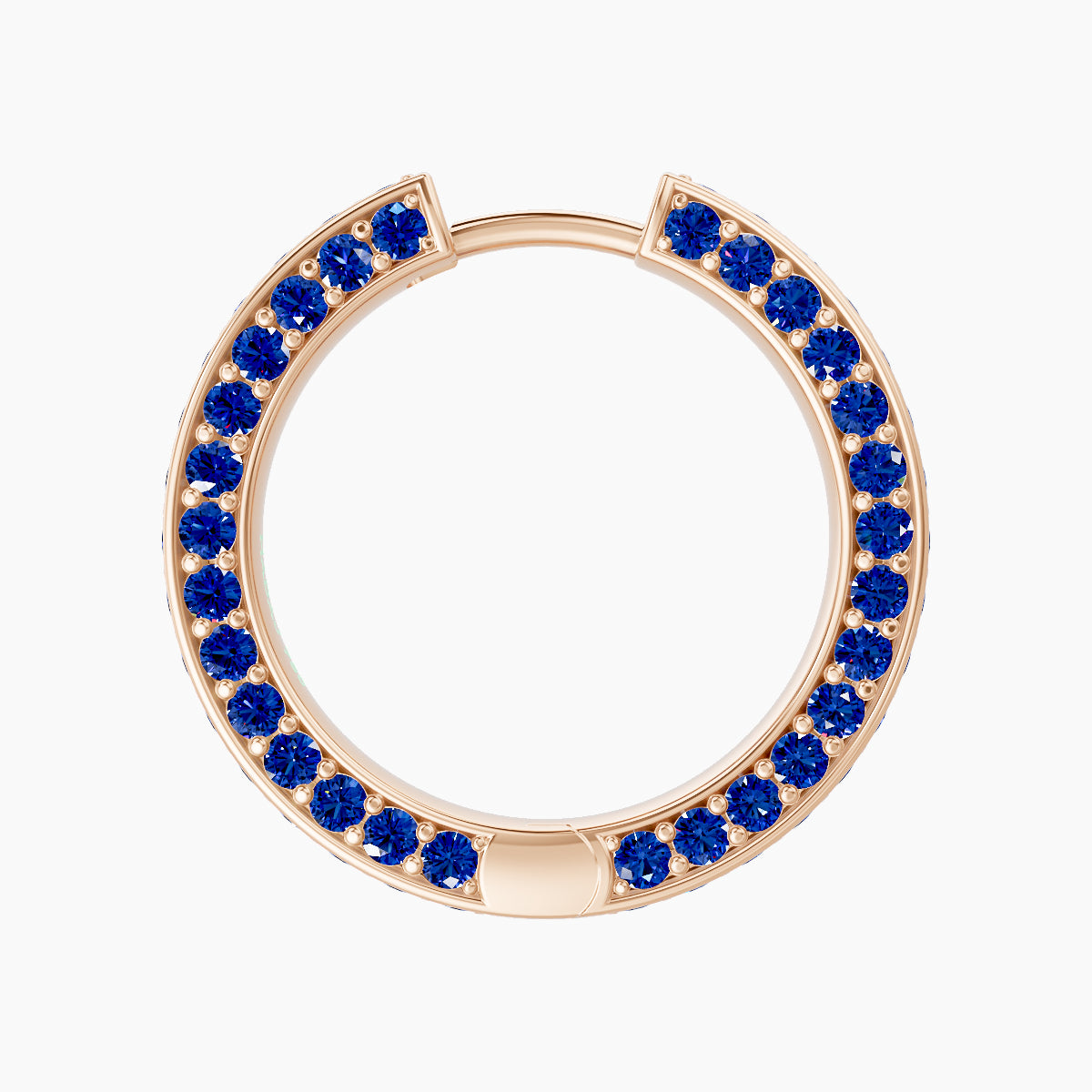 Damia | 18k Rose Gold 11 mm Sapphire Hoop Piercing