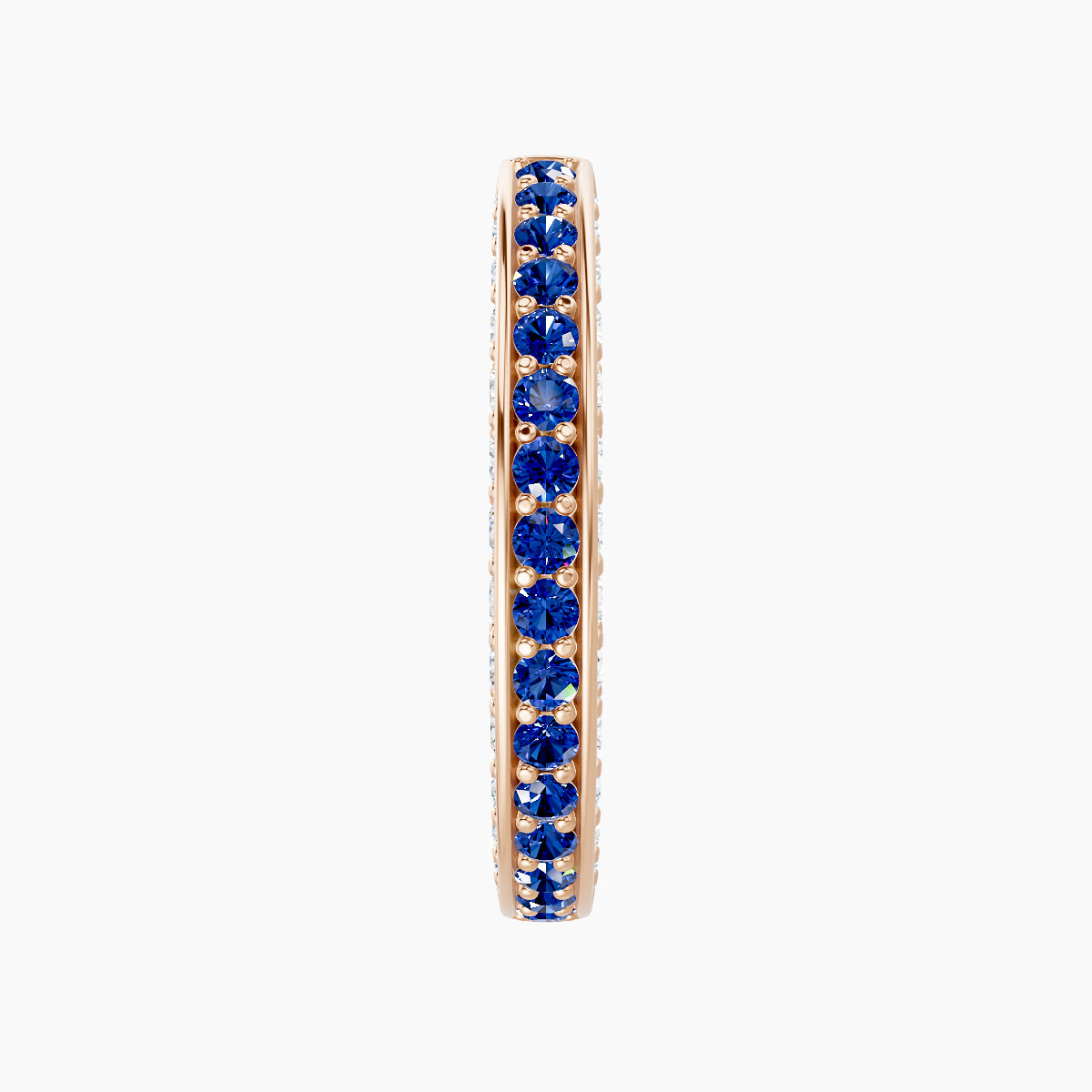 Damia | 18k Rose Gold 11 mm Sapphire & Diamond Hoop Piercing