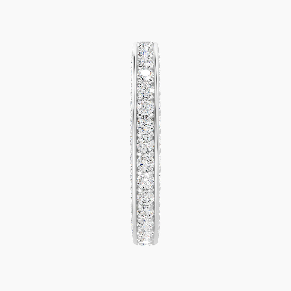 Damia | 18k White Gold 11 mm Diamond Hoop Piercing