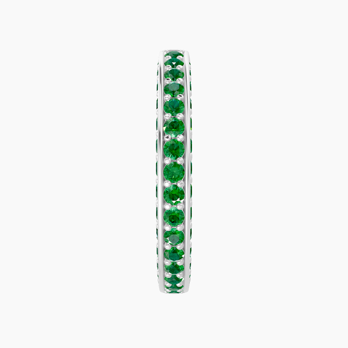 Damia | 18k White Gold 11 mm Emerald Hoop Piercing